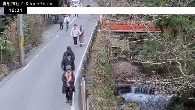 Kibune River & Kamikurodano Funazuka Street ( 貴船川と上黒田野船塚通り 貴船神社 京都・左京ラ)  Kifune-jinja Shrine, Kyoto, Sakyo Live Cam -  Kuramakibunecho, Sakyo-ku, Kyoto, Kyōto, Kansai, Japan 