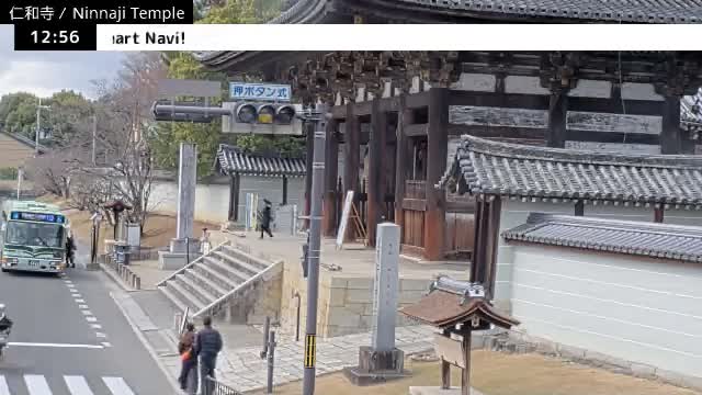 (  仁王 門 京都 右京 仁和寺 ) Nio-mon Gate Ninnaji Temple , Kyoto, Ukyo Live Cam - Omuroouchi, Ukyo, Kyoto, Kyōto, Kansai, Japan