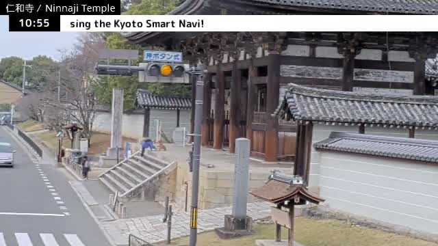 (  仁王 門 京都 右京 仁和寺 ) Nio-mon Gate Ninnaji Temple , Kyoto, Ukyo Live Cam - Omuroouchi, Ukyo, Kyoto, Kyōto, Kansai, Japan