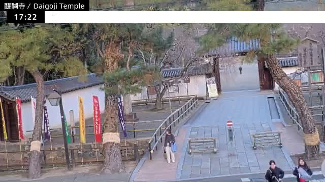 ( 山門 大御寺総門 京都・伏見の大御寺 ) Main Gate Daigo-ji Somon Daigoji Temple, Kyoto, Fushimi Live Cam -  Daigohigashiojicho, Fushimi-ku, Kyoto, Kyōto, Kansai, Japan 