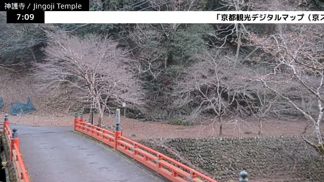 ( 神護寺庭園、京都、右京 ) Jingo-ji Temple Garden, Kyoto, Ukyo  Live Cam - Umegahata Takaocho, Ukyo-ku, Kyoto, Kyōto, Kansai, Japan 