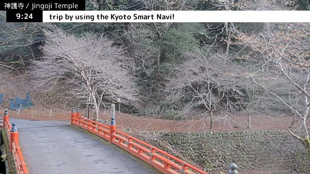 ( 神護寺庭園、京都、右京 ) Jingo-ji Temple Garden, Kyoto, Ukyo  Live Cam - Umegahata Takaocho, Ukyo-ku, Kyoto, Kyōto, Kansai, Japan 