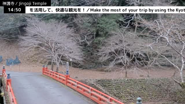 ( 神護寺庭園、京都、右京 ) Jingo-ji Temple Garden, Kyoto, Ukyo  Live Cam - Umegahata Takaocho, Ukyo-ku, Kyoto, Kyōto, Kansai, Japan 