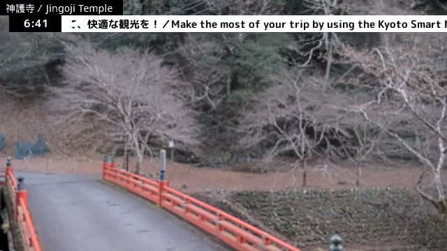 ( 神護寺庭園、京都、右京 ) Jingo-ji Temple Garden, Kyoto, Ukyo  Live Cam - Umegahata Takaocho, Ukyo-ku, Kyoto, Kyōto, Kansai, Japan 