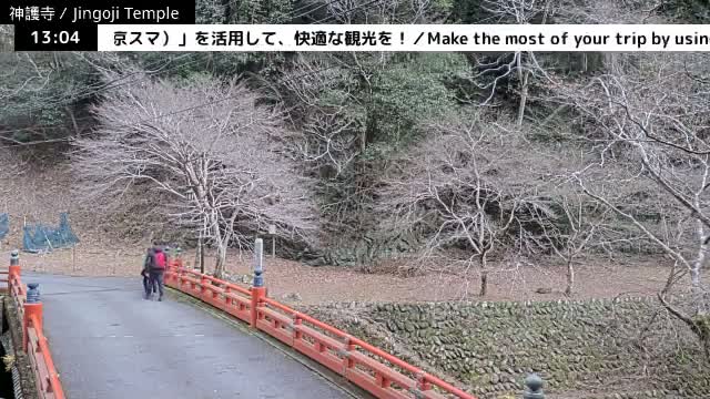 ( 神護寺庭園、京都、右京 ) Jingo-ji Temple Garden, Kyoto, Ukyo  Live Cam - Umegahata Takaocho, Ukyo-ku, Kyoto, Kyōto, Kansai, Japan 