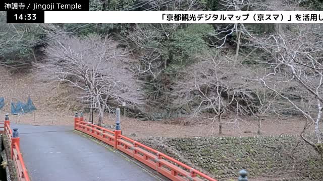 ( 神護寺庭園、京都、右京 ) Jingo-ji Temple Garden, Kyoto, Ukyo  Live Cam - Umegahata Takaocho, Ukyo-ku, Kyoto, Kyōto, Kansai, Japan 