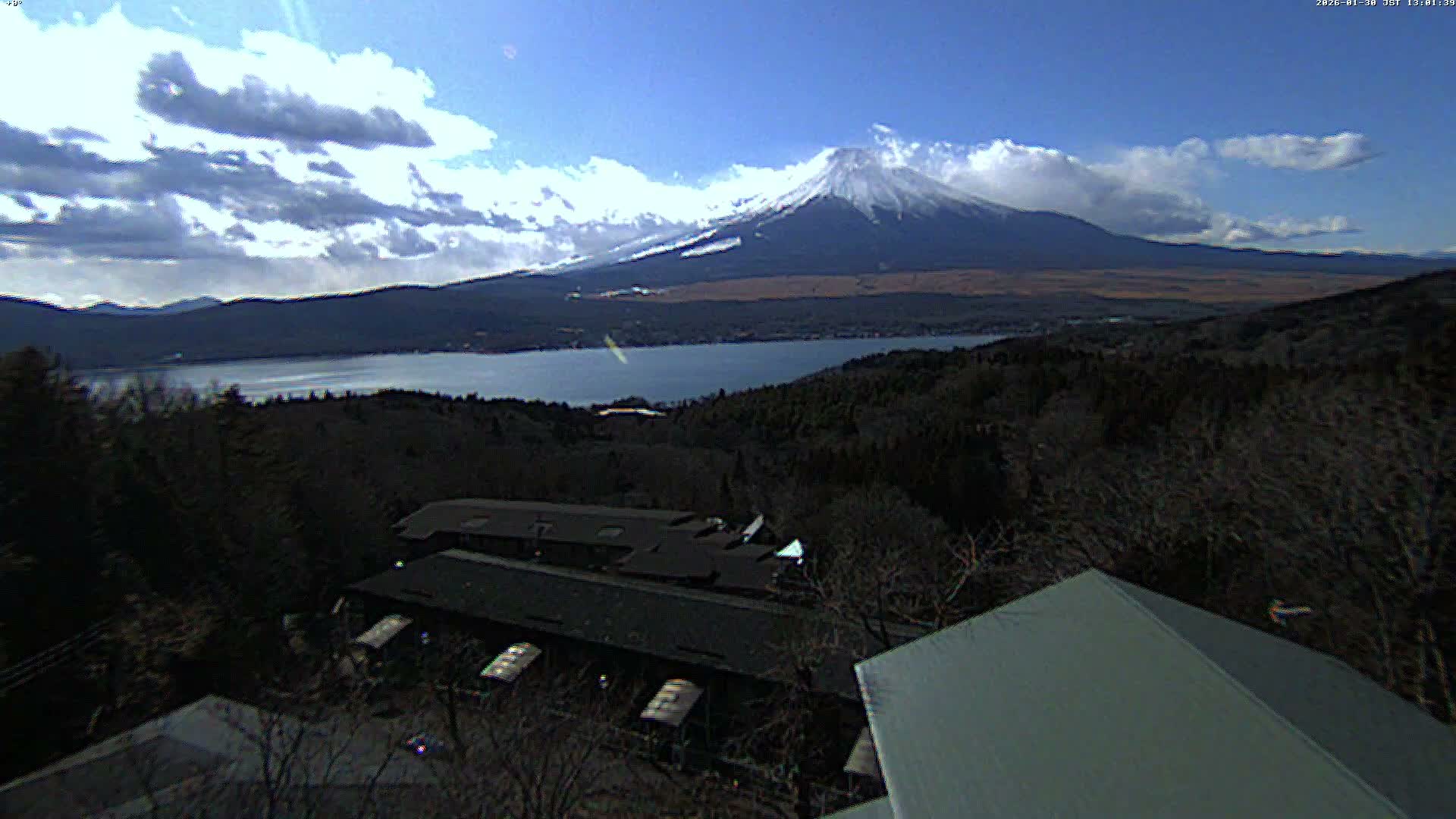Yamanakako ( 山中湖と富士山の眺め 山梨県南松原市 ) Yamanakako Lake & Fuji Mountain View Yamanashi, Minamatsiru Live Cam - Hirano, Yamanakako, Minamatsiru, Yamanashi, Tokai, Chubu, Japan