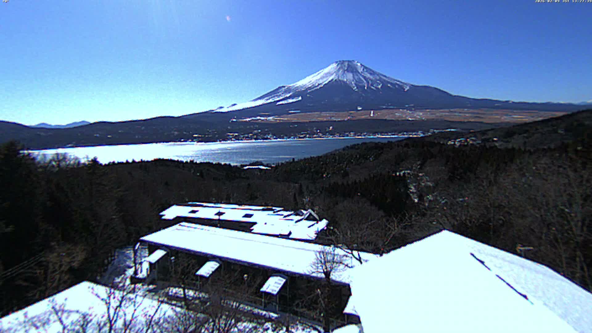 Yamanakako ( 山中湖と富士山の眺め 山梨県南松原市 ) Yamanakako Lake & Fuji Mountain View Yamanashi, Minamatsiru Live Cam - Hirano, Yamanakako, Minamatsiru, Yamanashi, Tokai, Chubu, Japan