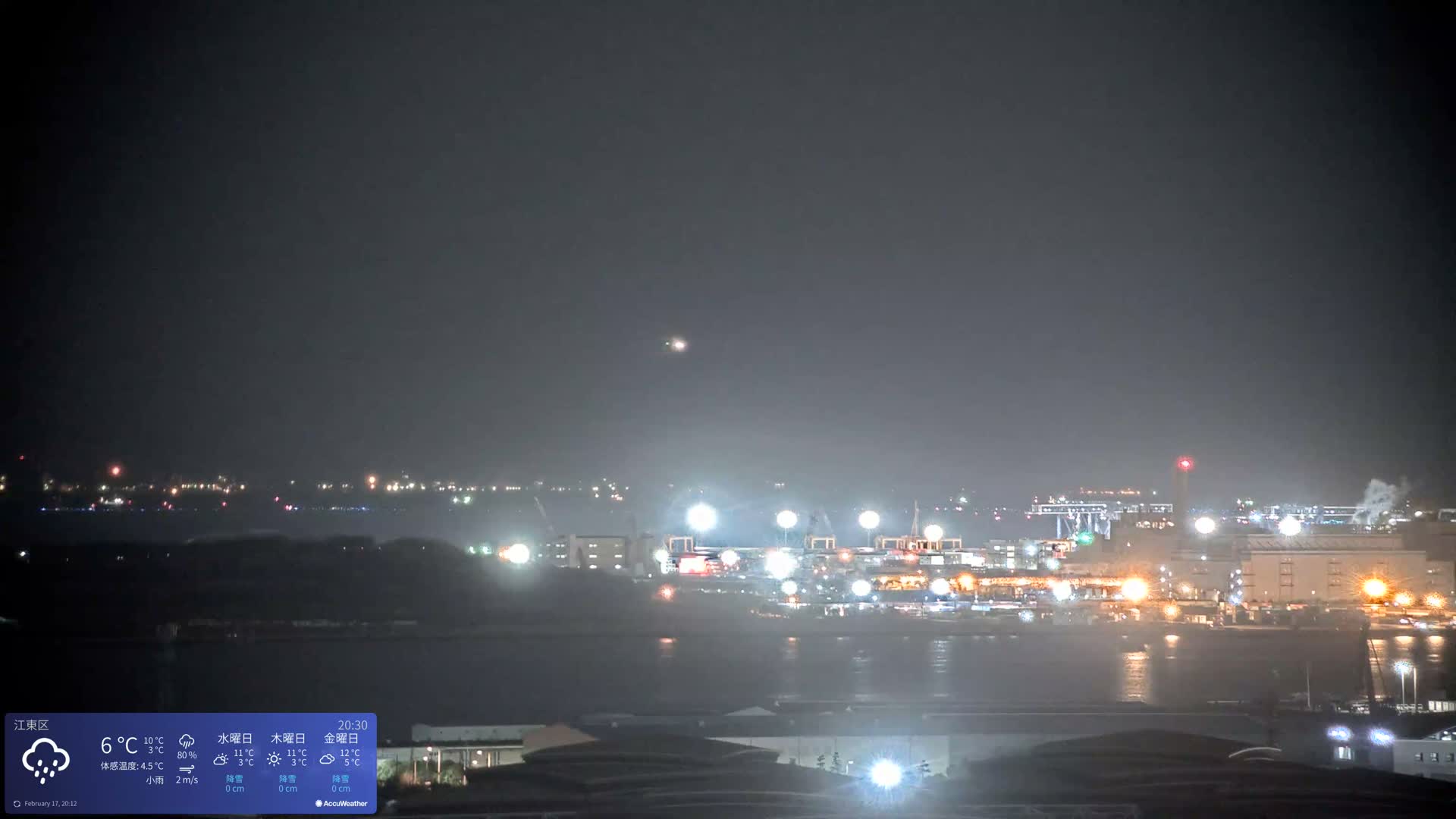 Tokyo Bay ( 東京都江東区有明から東京湾と羽田空港の飛行機観察 ) Haneda Airport Plane Spotting HND/RJTT from Ariate, Koto-ku, Tokyo Live Cam - 1 Chome, Ariake, Koto-ku, Tokyo, Kantō, Honshu, Japan