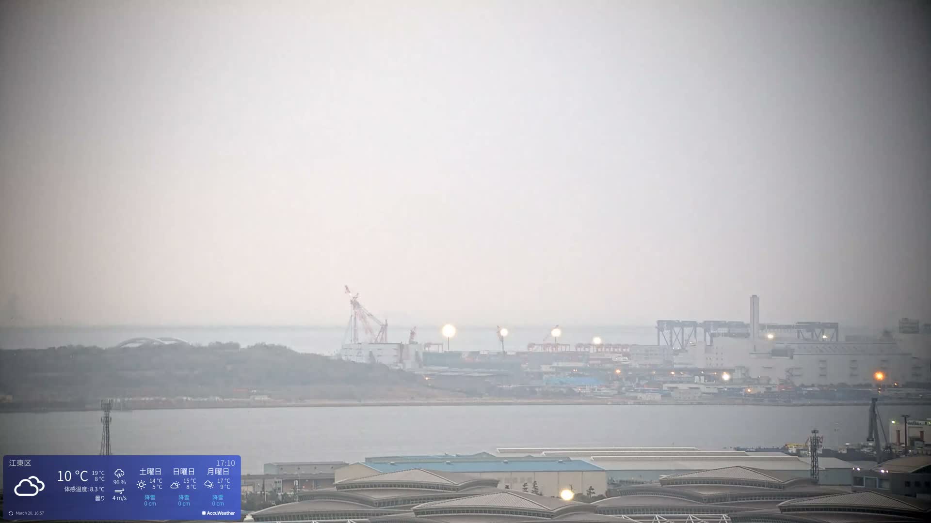 Tokyo Bay ( 東京都江東区有明から東京湾と羽田空港の飛行機観察 ) Haneda Airport Plane Spotting HND/RJTT from Ariate, Koto-ku, Tokyo Live Cam - 1 Chome, Ariake, Koto-ku, Tokyo, Kantō, Honshu, Japan
