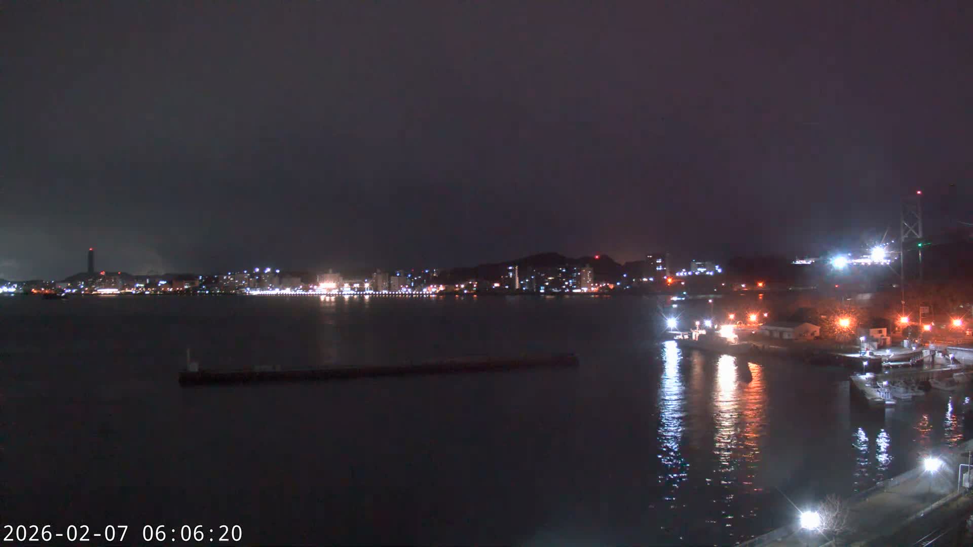 Fukuoka ( 北九州市門司区から見る福岡、関門海峡大橋、下関市 ) Kanmon Strait  Bridge & Shimonoseki City View from Moji Ward, Kitakyushu Live Cam - 2 Chome, Kyumoji, Moji-ku, Kitakyushu, Fukuoka, Kyushu, Japan
