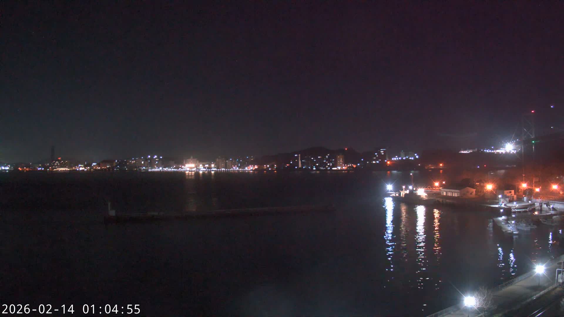 Fukuoka ( 北九州市門司区から見る福岡、関門海峡大橋、下関市 ) Kanmon Strait  Bridge & Shimonoseki City View from Moji Ward, Kitakyushu Live Cam - 2 Chome, Kyumoji, Moji-ku, Kitakyushu, Fukuoka, Kyushu, Japan