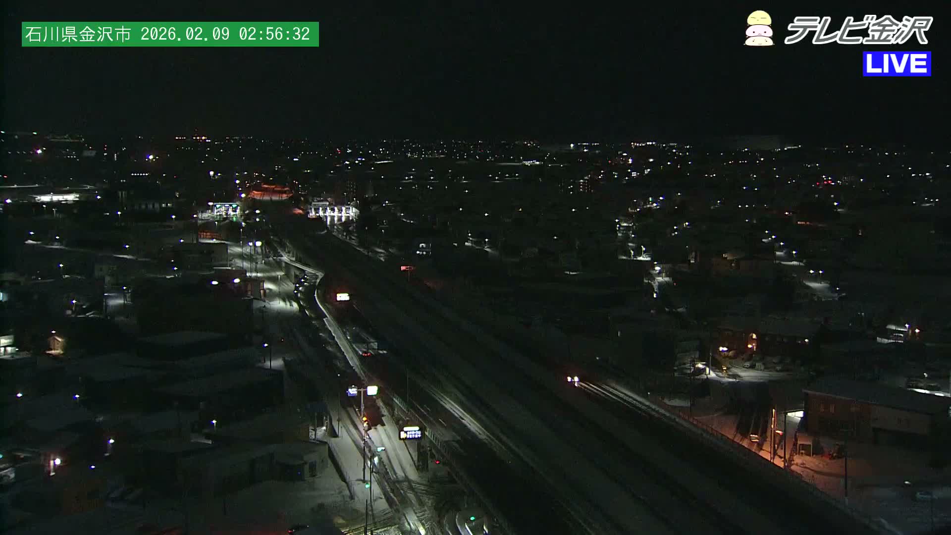 Kanazawa City & E8 Hokuriku Expressway Kanazawa Viaduct ( 金沢市・E8北陸自動車道金沢高架橋 石川県金沢市)  Ishikawa, Kanazawa Live Cam - 2 Chome, Kobu, Kanazawa, Ishikawa, Chūbu, Honshu, Japan