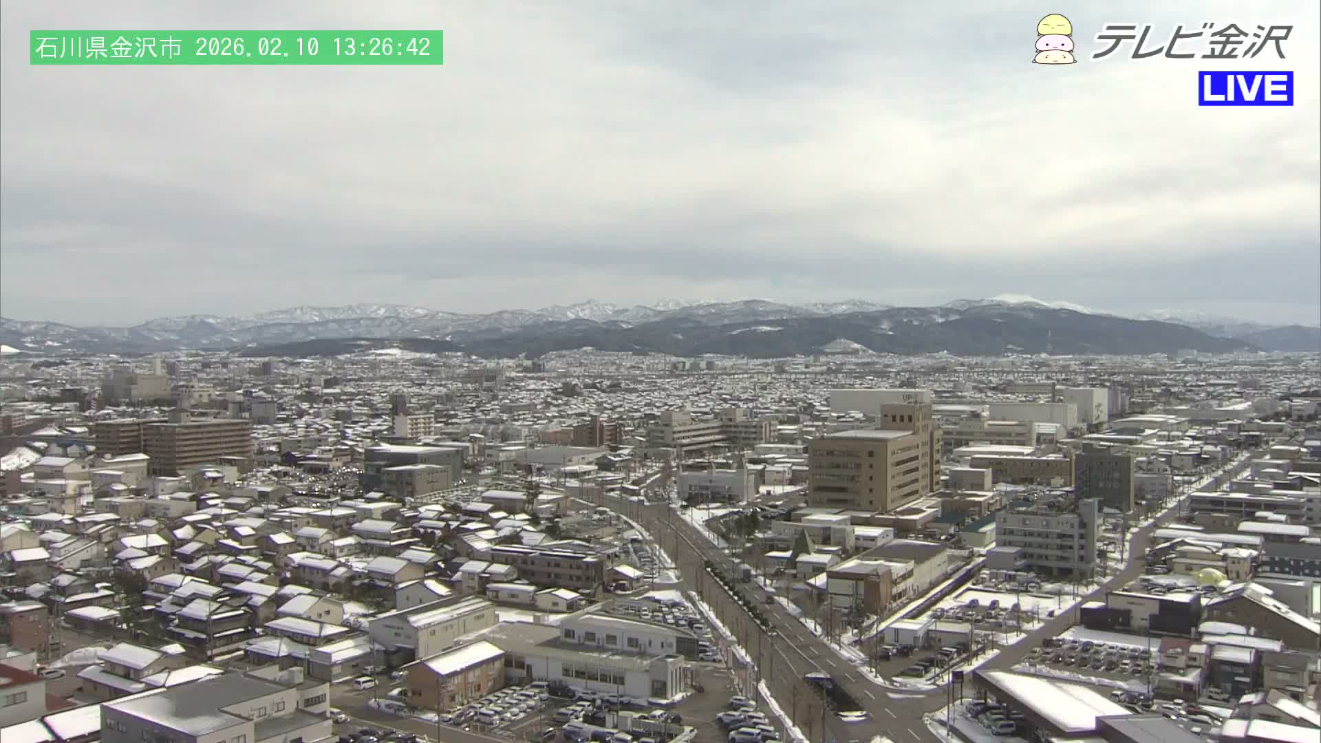 Kanazawa City & E8 Hokuriku Expressway Kanazawa Viaduct ( 金沢市・E8北陸自動車道金沢高架橋 石川県金沢市)  Ishikawa, Kanazawa Live Cam - 2 Chome, Kobu, Kanazawa, Ishikawa, Chūbu, Honshu, Japan