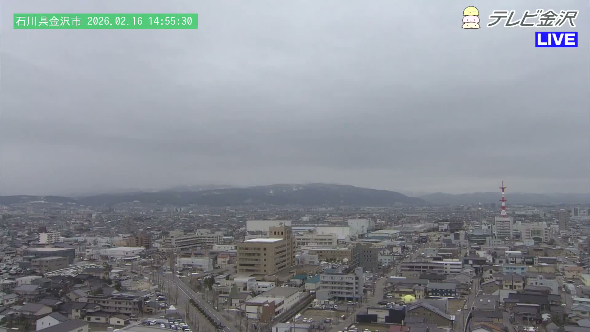 Kanazawa City & E8 Hokuriku Expressway Kanazawa Viaduct ( 金沢市・E8北陸自動車道金沢高架橋 石川県金沢市)  Ishikawa, Kanazawa Live Cam - 2 Chome, Kobu, Kanazawa, Ishikawa, Chūbu, Honshu, Japan