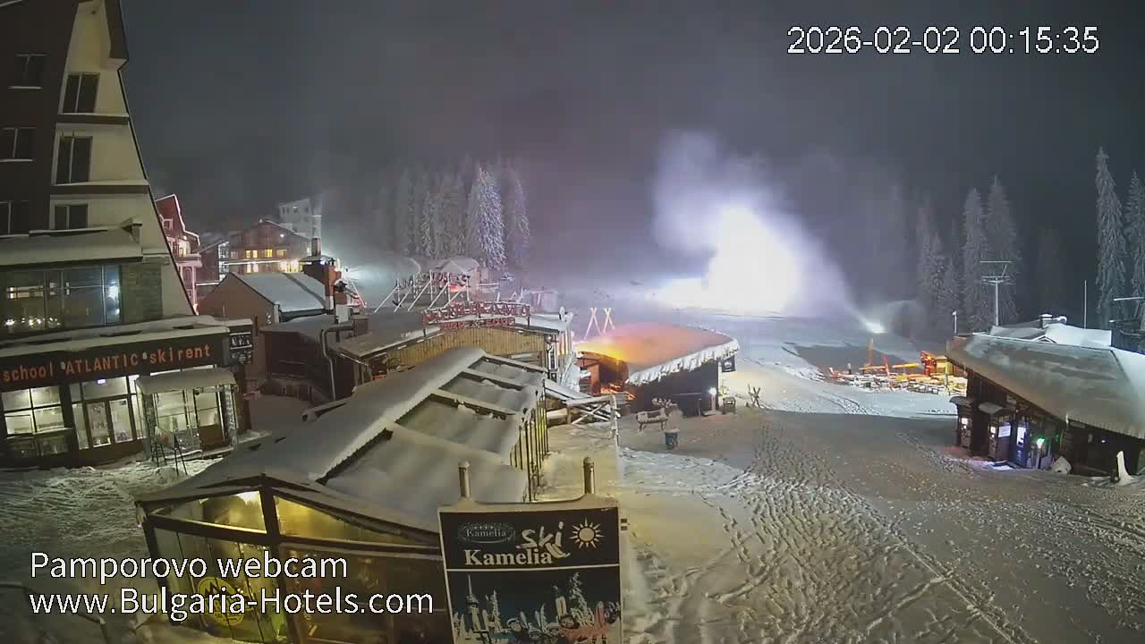 Smolyan ( Смолян, Ски пистите на ски курорт Пампорово ) Ski Slopes of Pamporovo Ski Resort Live Cam - Pamporovo, Obshtina Smolyan, Smolyan, Bulgaria