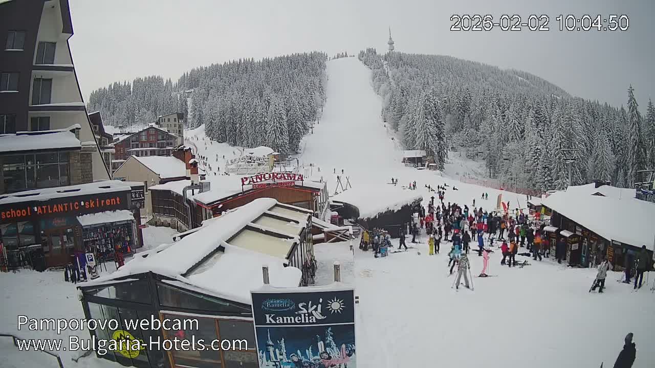 Smolyan ( Смолян, Ски пистите на ски курорт Пампорово ) Ski Slopes of Pamporovo Ski Resort Live Cam - Pamporovo, Obshtina Smolyan, Smolyan, Bulgaria