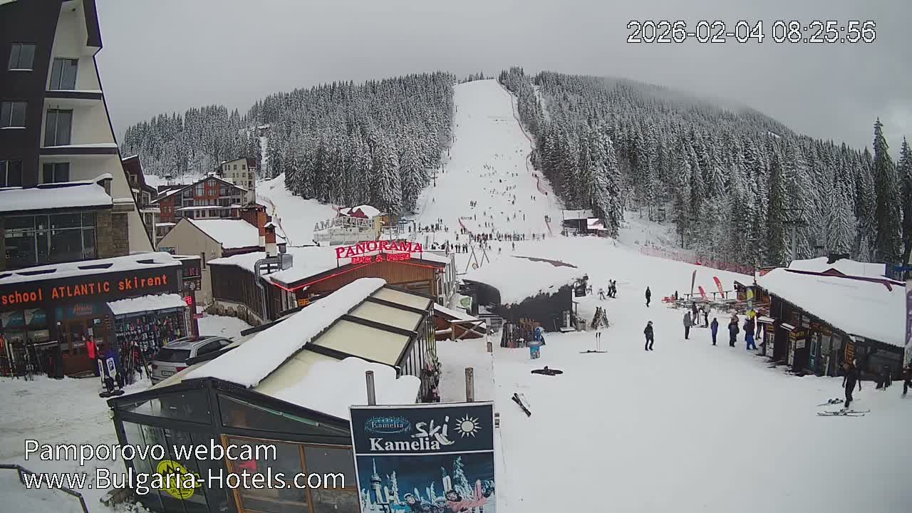 Smolyan ( Смолян, Ски пистите на ски курорт Пампорово ) Ski Slopes of Pamporovo Ski Resort Live Cam - Pamporovo, Obshtina Smolyan, Smolyan, Bulgaria