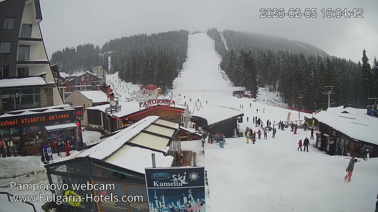 Smolyan ( Смолян, Ски пистите на ски курорт Пампорово ) Ski Slopes of Pamporovo Ski Resort Live Cam - Pamporovo, Obshtina Smolyan, Smolyan, Bulgaria