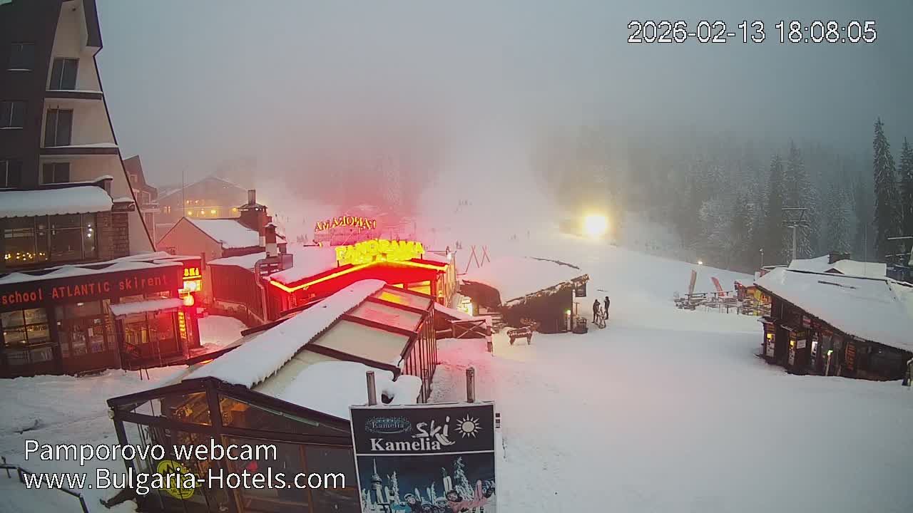 Smolyan ( Смолян, Ски пистите на ски курорт Пампорово ) Ski Slopes of Pamporovo Ski Resort Live Cam - Pamporovo, Obshtina Smolyan, Smolyan, Bulgaria