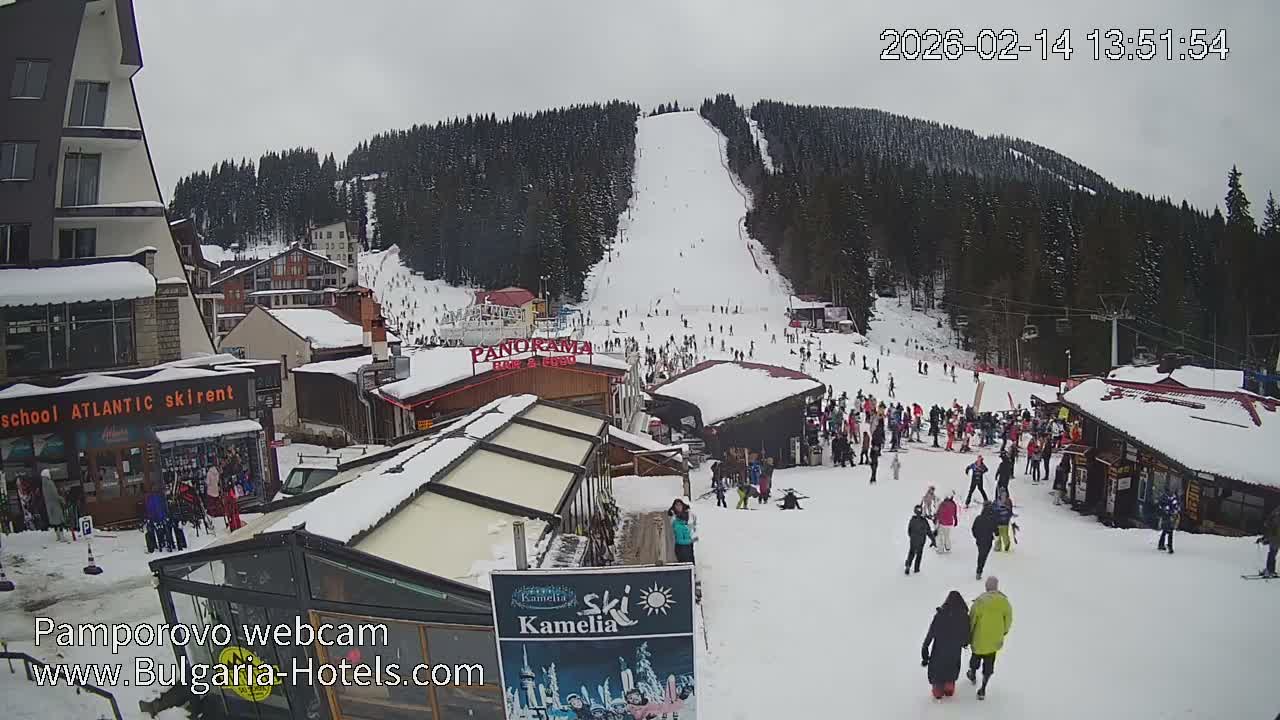 Smolyan ( Смолян, Ски пистите на ски курорт Пампорово ) Ski Slopes of Pamporovo Ski Resort Live Cam - Pamporovo, Obshtina Smolyan, Smolyan, Bulgaria