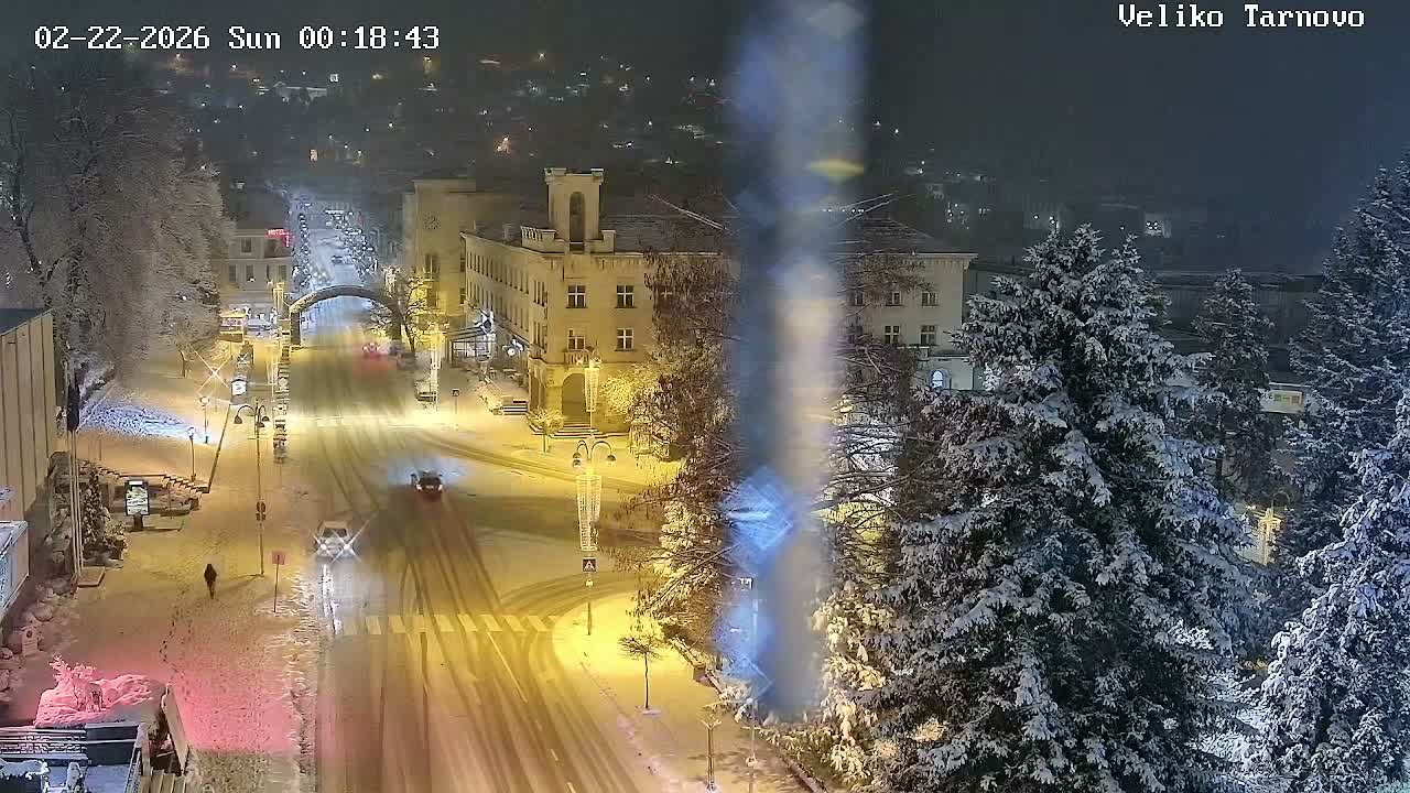Tarnovo Center ( Търново Център, ул. Улица Христо Ботев / Разклон ул. Васил Левски, Велико Търново) Ulitsa Hristo Botev Street /Vasil Levski Street Junction, Veliko Tarnovo Live Cam - Veliko Tarnovo Center, Obshtina Veliko Tarnovo, Veliko Tarnovo, Bulgaria
