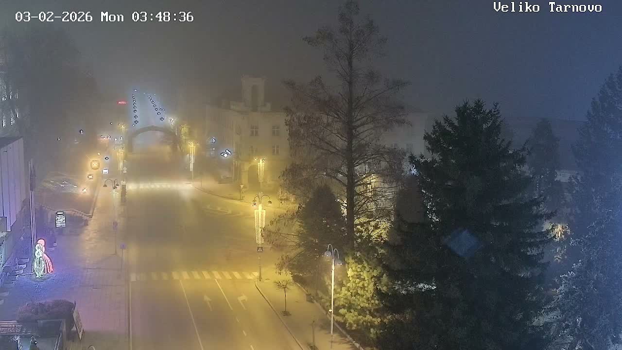 Tarnovo Center ( Търново Център, ул. Улица Христо Ботев / Разклон ул. Васил Левски, Велико Търново) Ulitsa Hristo Botev Street /Vasil Levski Street Junction, Veliko Tarnovo Live Cam - Veliko Tarnovo Center, Obshtina Veliko Tarnovo, Veliko Tarnovo, Bulgaria