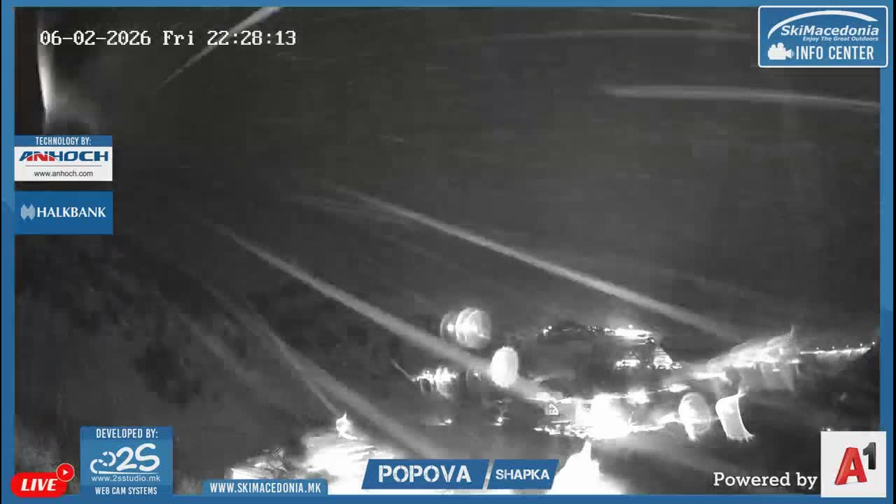 Polog ( Полог, Ски центар Попова Шапка, Тетово) Popova Shapka Ski Center & Ski Slopes , Tetovo Live  Cam - Popova Shapka, Tetovo, Polog, North Macedonia