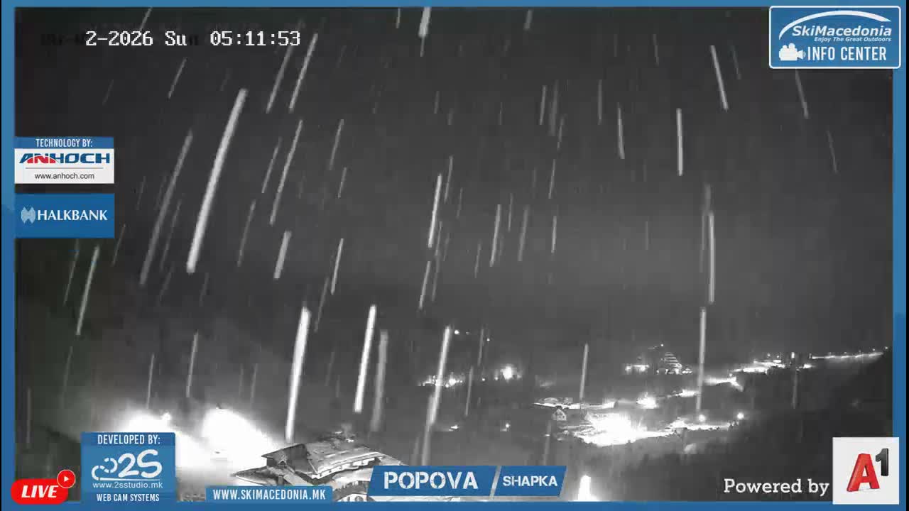 Polog ( Полог, Ски центар Попова Шапка, Тетово) Popova Shapka Ski Center & Ski Slopes , Tetovo Live  Cam - Popova Shapka, Tetovo, Polog, North Macedonia