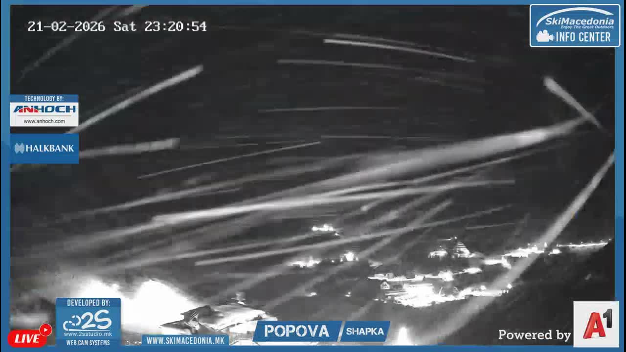 Polog ( Полог, Ски центар Попова Шапка, Тетово) Popova Shapka Ski Center & Ski Slopes , Tetovo Live  Cam - Popova Shapka, Tetovo, Polog, North Macedonia