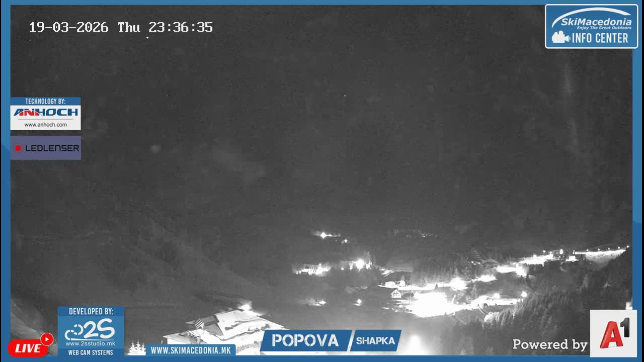 Polog ( Полог, Ски центар Попова Шапка, Тетово) Popova Shapka Ski Center & Ski Slopes , Tetovo Live  Cam - Popova Shapka, Tetovo, Polog, North Macedonia