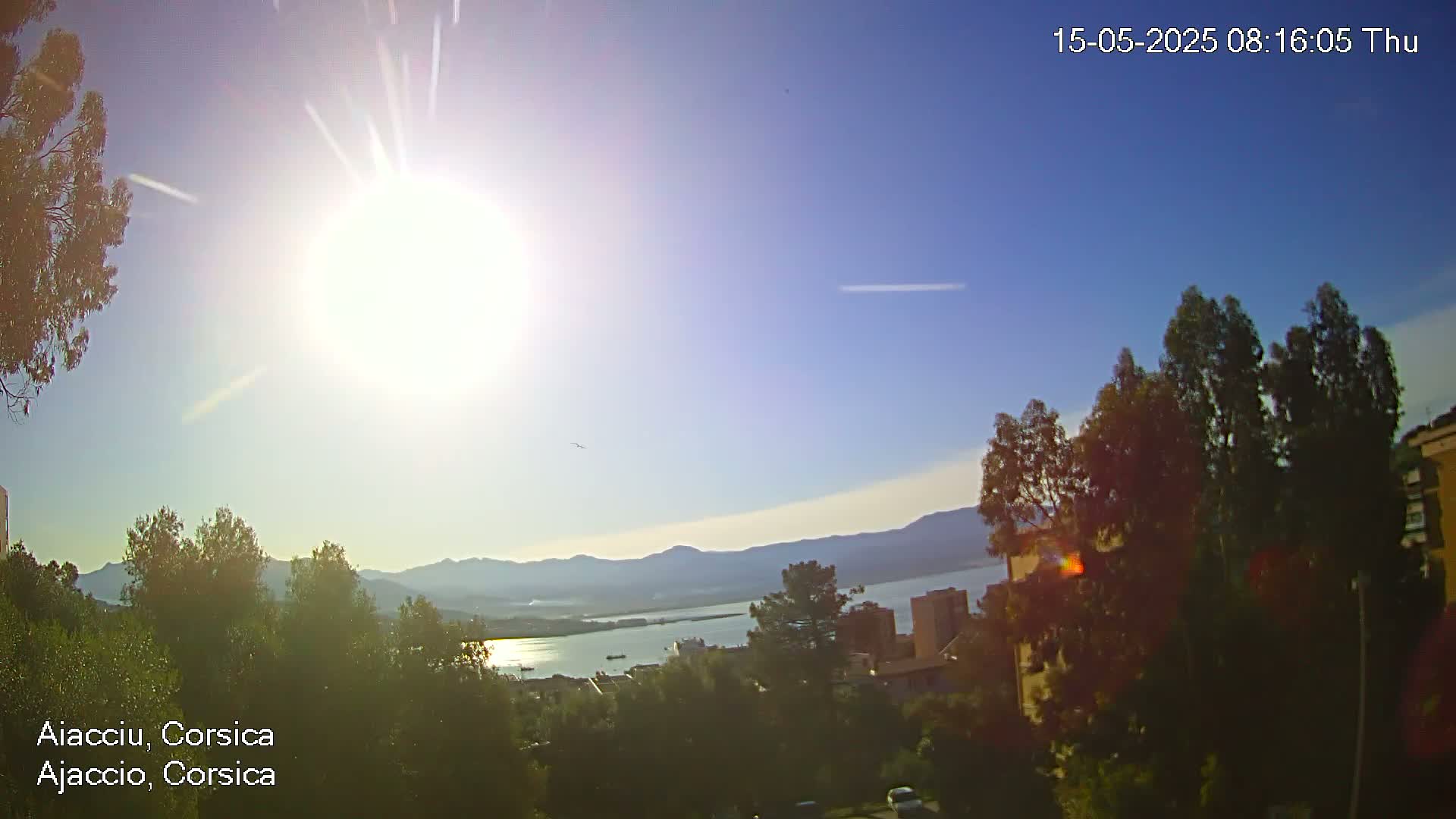 Corsica, Ajaccio City Skyline Live Cam - Ajaccio, Corse-du-Sud, Corse , France