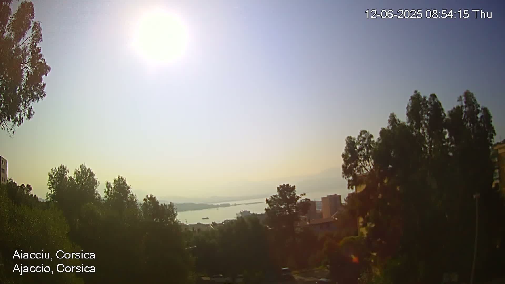Corsica, Ajaccio City Skyline Live Cam - Ajaccio, Corse-du-Sud, Corse , France