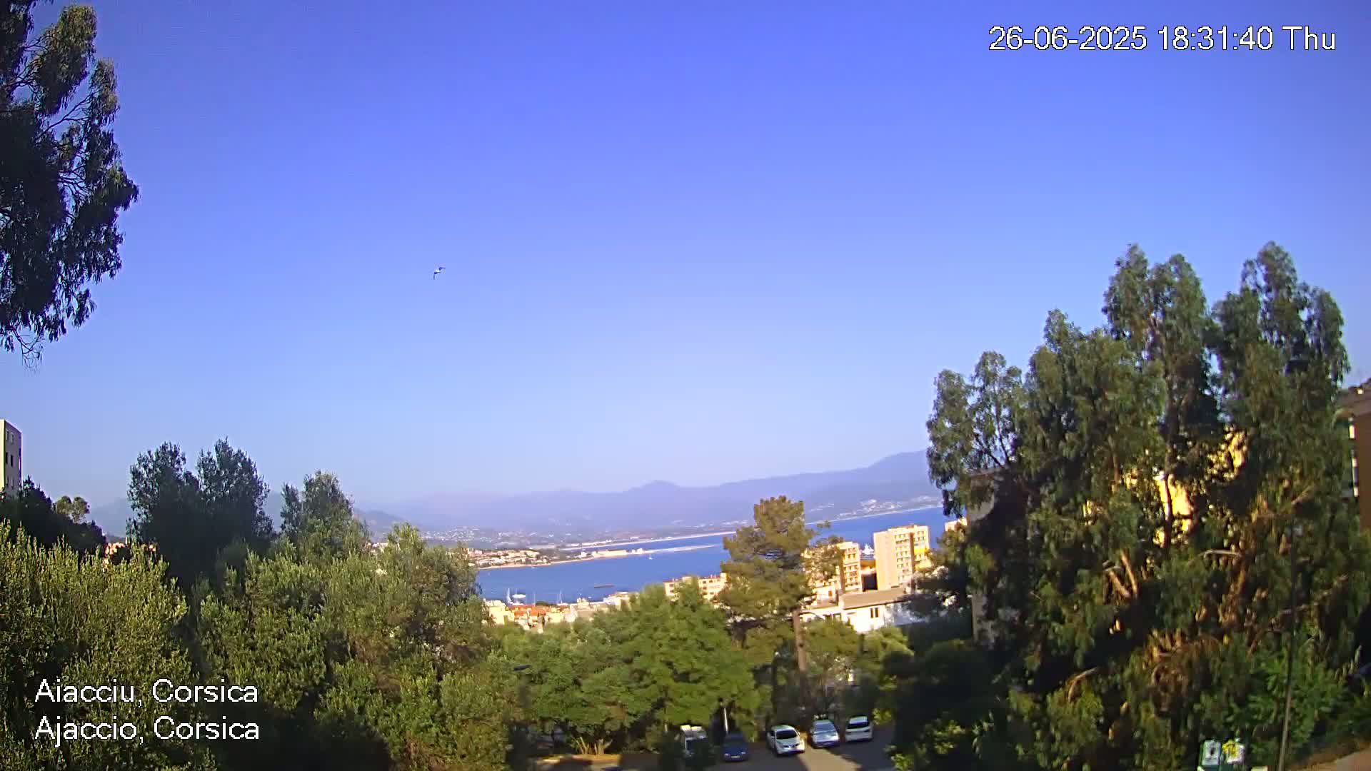 Corsica, Ajaccio City Skyline Live Cam - Ajaccio, Corse-du-Sud, Corse , France