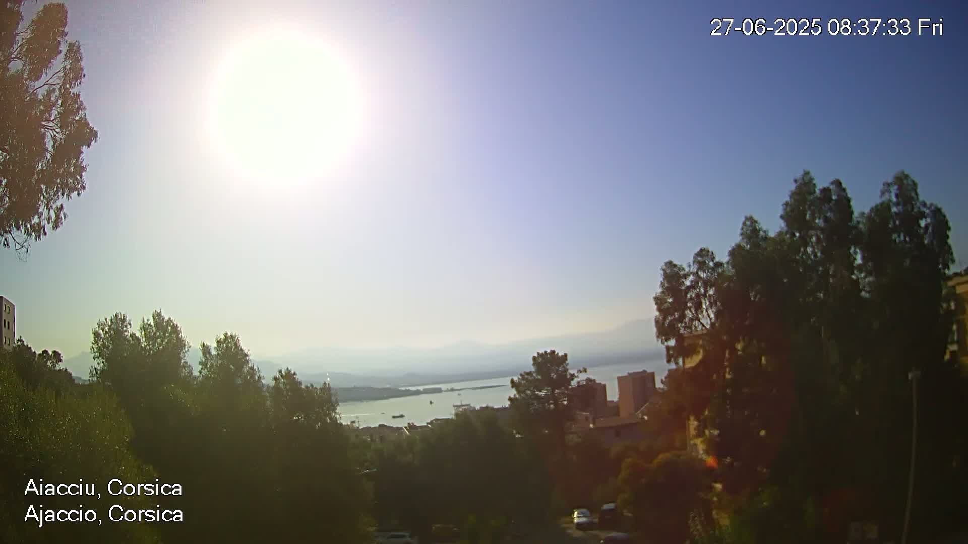 Corsica, Ajaccio City Skyline Live Cam - Ajaccio, Corse-du-Sud, Corse , France