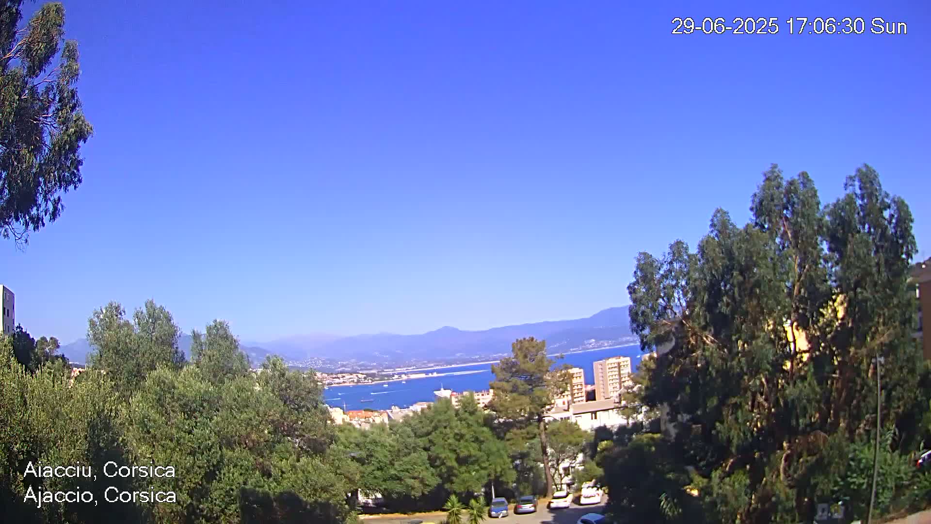 Corsica, Ajaccio City Skyline Live Cam - Ajaccio, Corse-du-Sud, Corse , France
