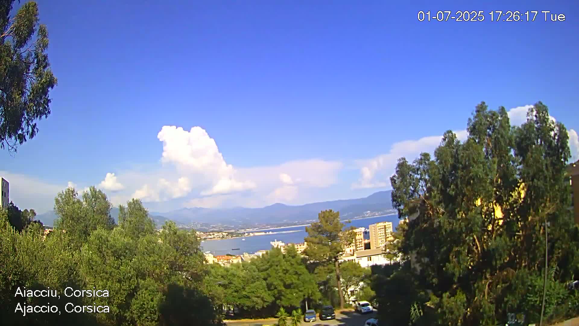 Corsica, Ajaccio City Skyline Live Cam - Ajaccio, Corse-du-Sud, Corse , France