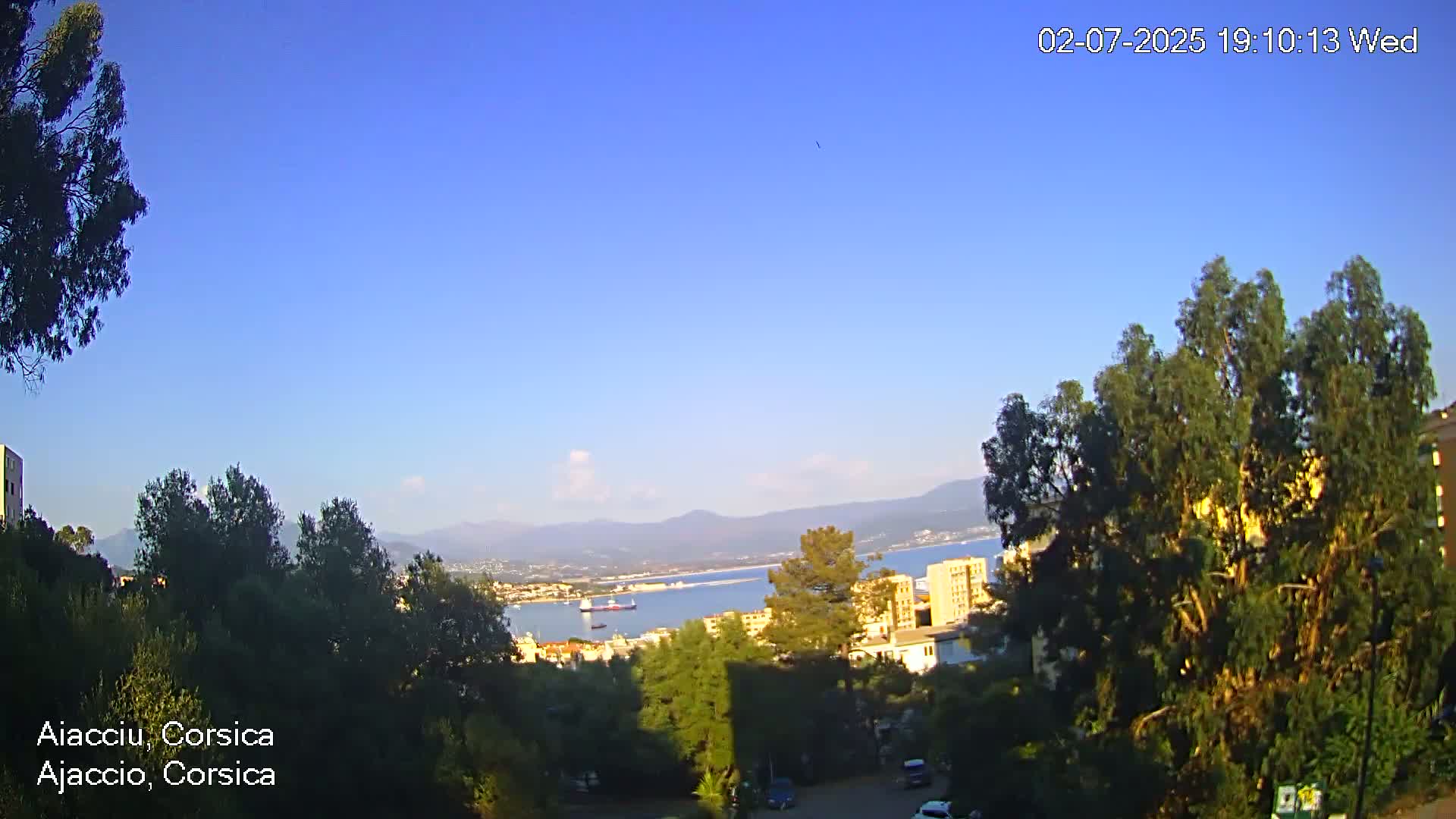 Corsica, Ajaccio City Skyline Live Cam - Ajaccio, Corse-du-Sud, Corse , France