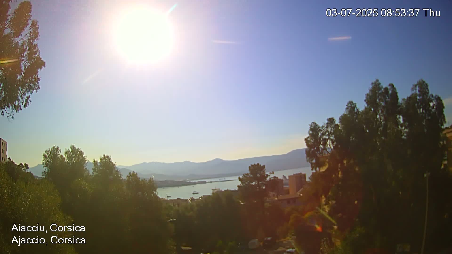 Corsica, Ajaccio City Skyline Live Cam - Ajaccio, Corse-du-Sud, Corse , France