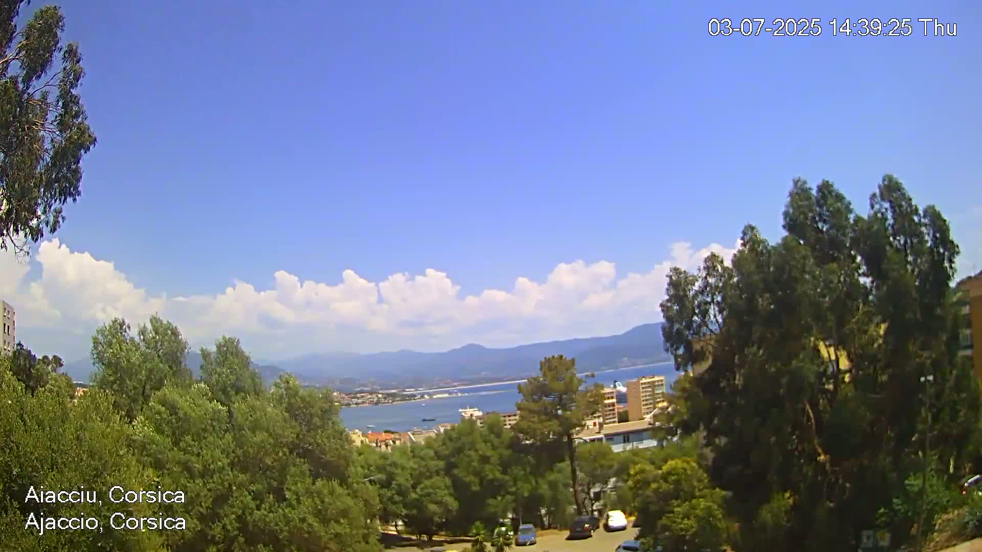Corsica, Ajaccio City Skyline Live Cam - Ajaccio, Corse-du-Sud, Corse , France