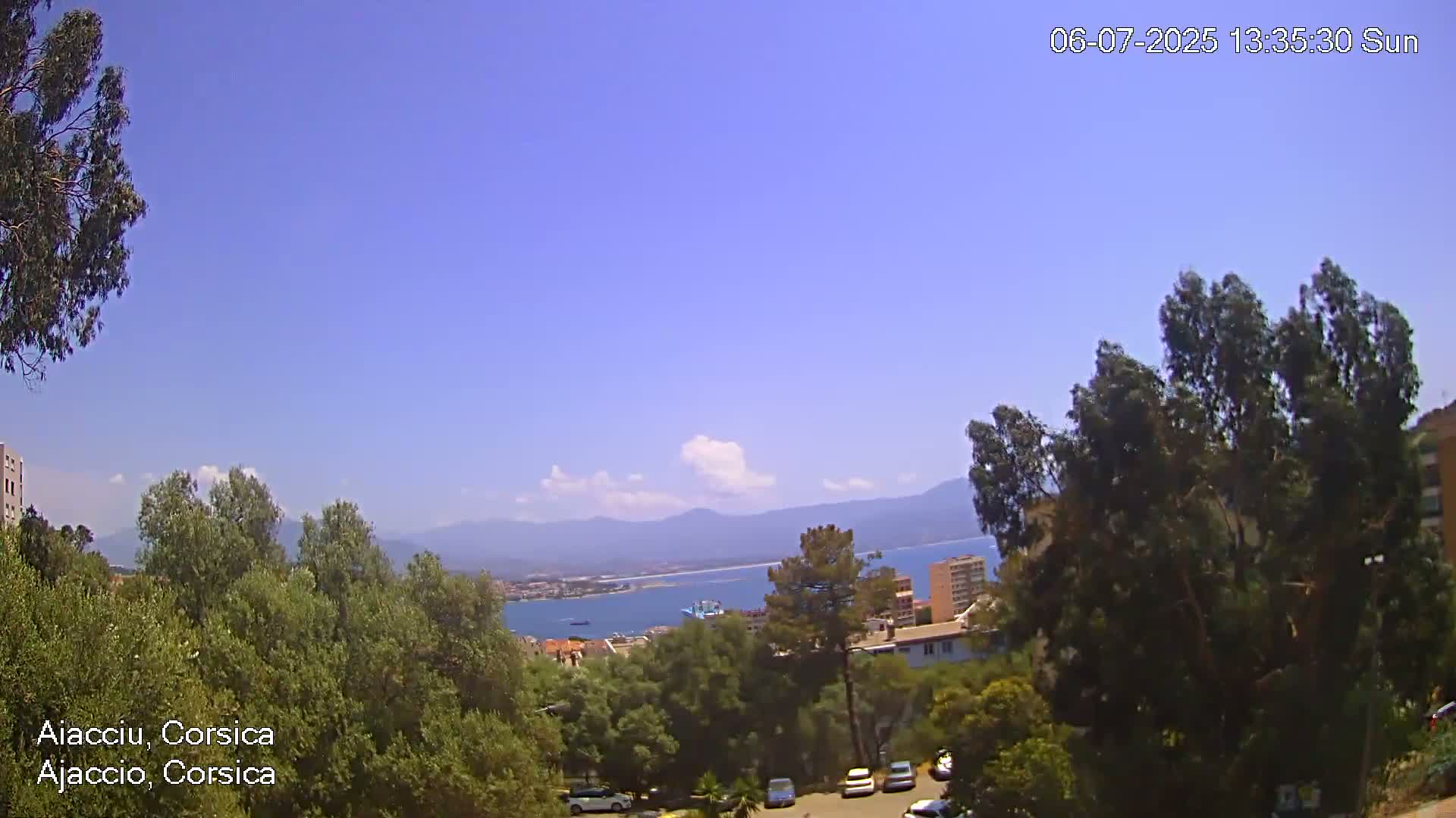 Corsica, Ajaccio City Skyline Live Cam - Ajaccio, Corse-du-Sud, Corse , France