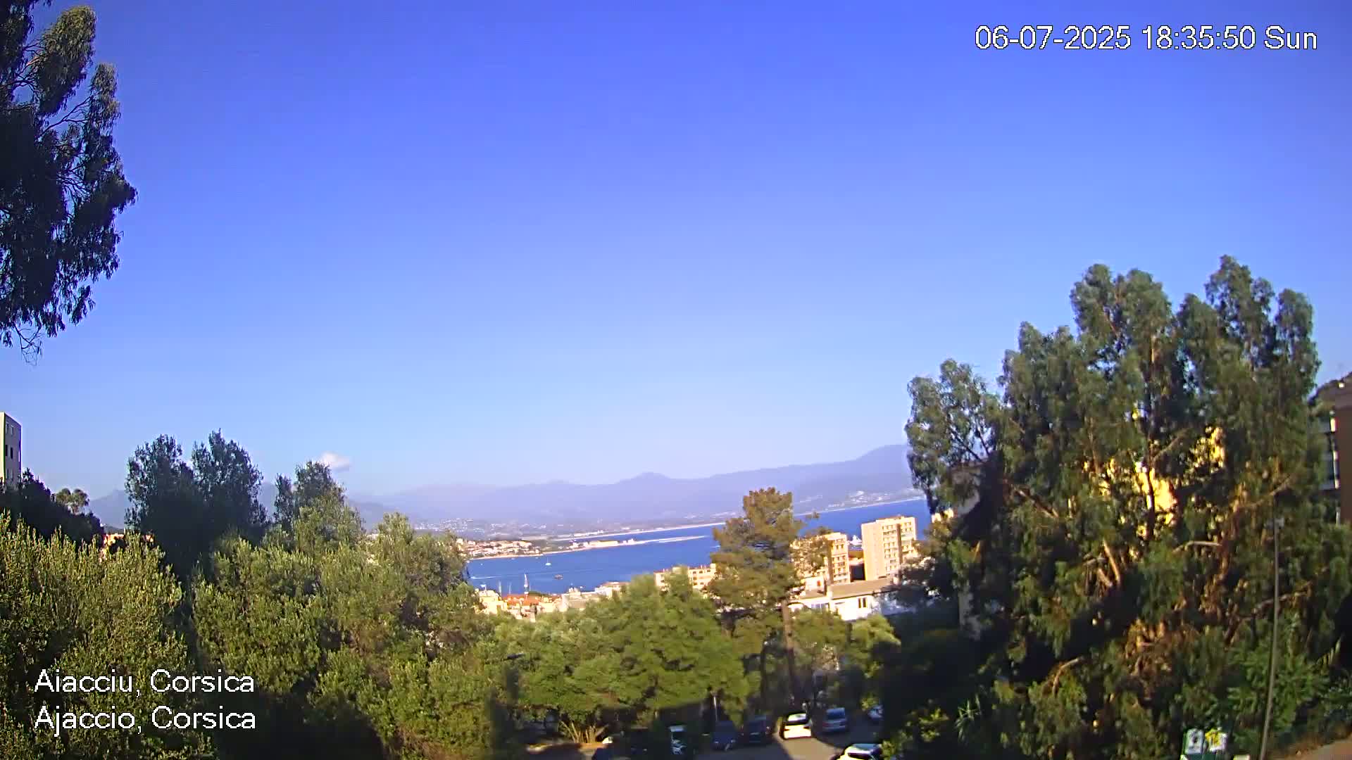 Corsica, Ajaccio City Skyline Live Cam - Ajaccio, Corse-du-Sud, Corse , France