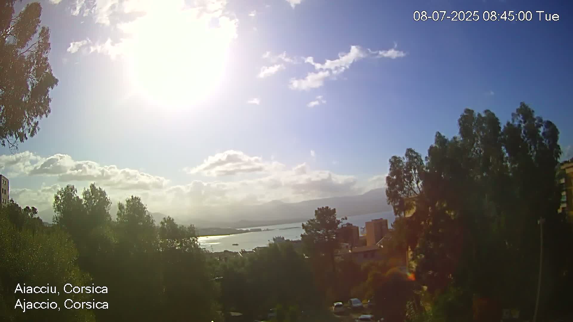 Corsica, Ajaccio City Skyline Live Cam - Ajaccio, Corse-du-Sud, Corse , France