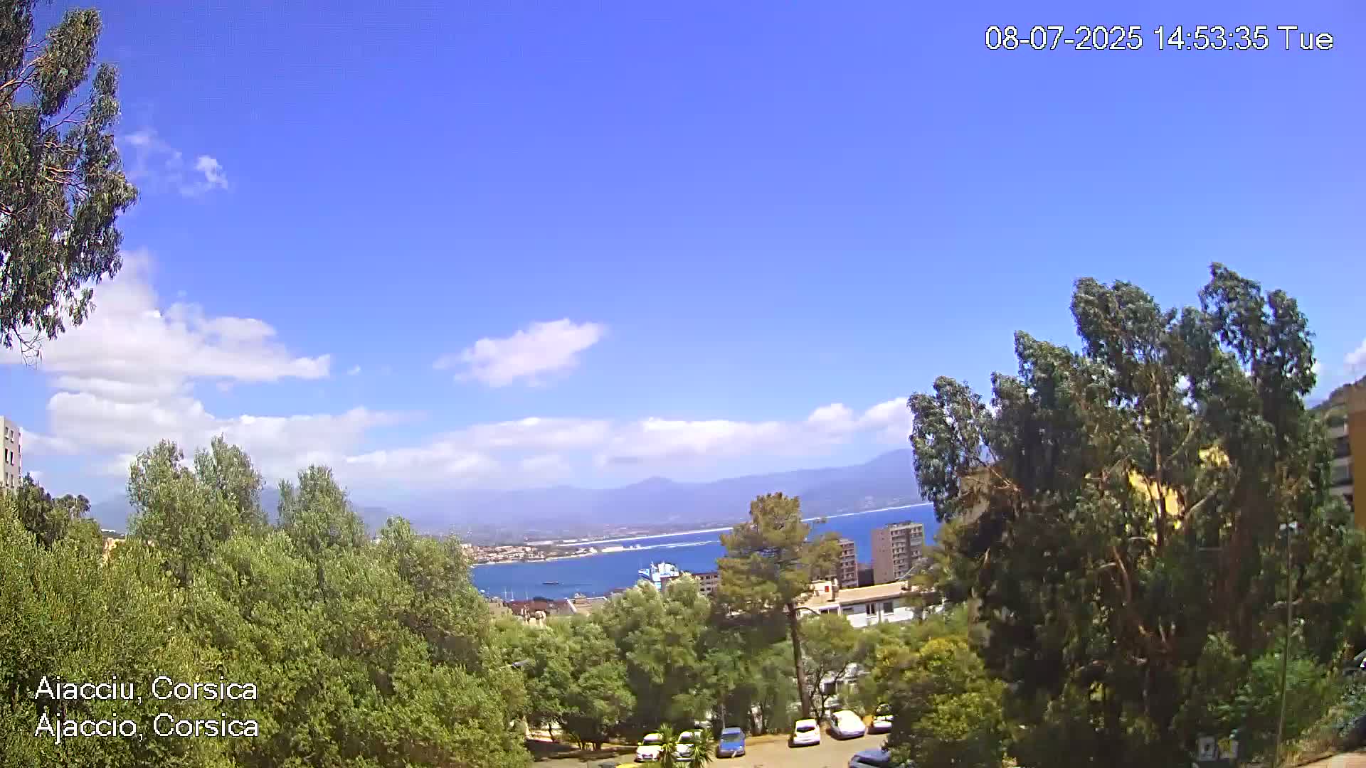 Corsica, Ajaccio City Skyline Live Cam - Ajaccio, Corse-du-Sud, Corse , France
