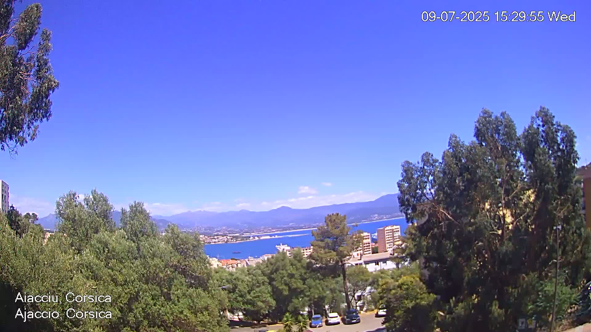 Corsica, Ajaccio City Skyline Live Cam - Ajaccio, Corse-du-Sud, Corse , France