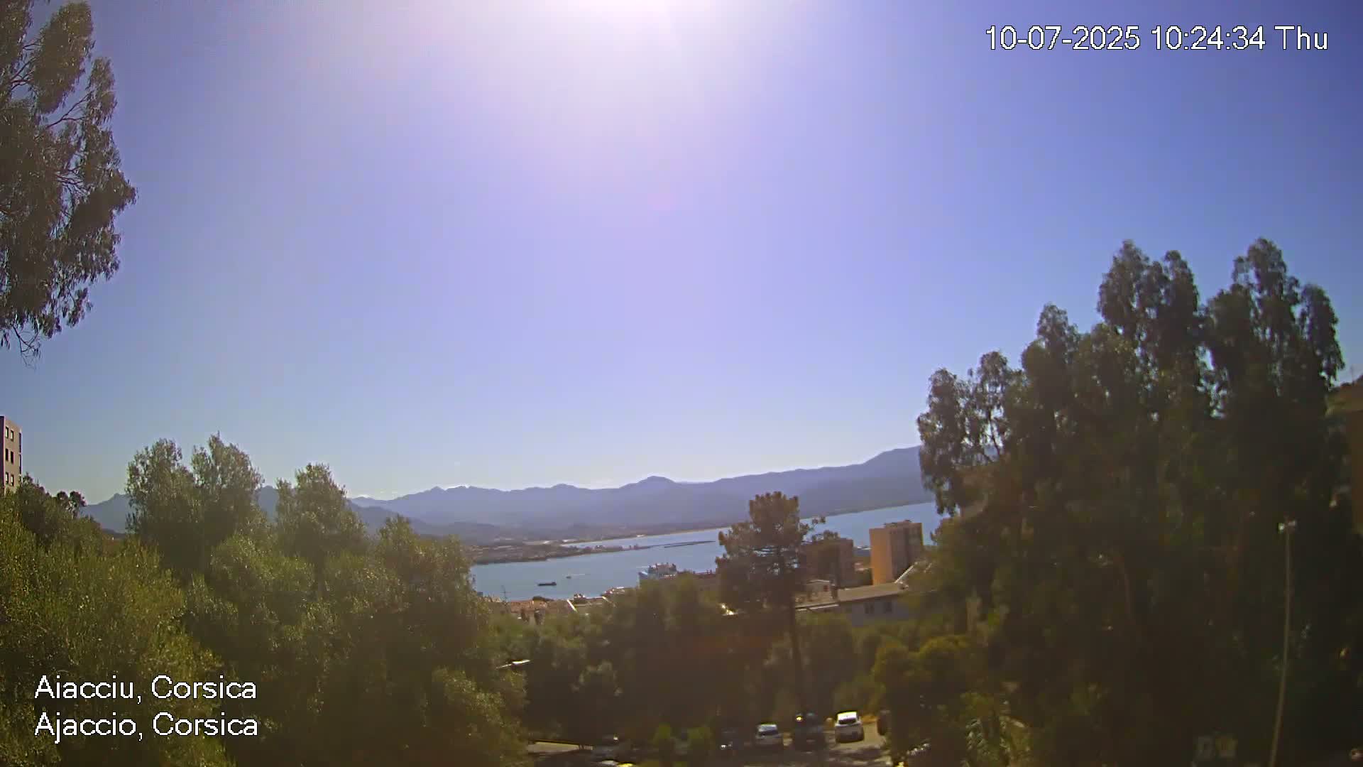 Corsica, Ajaccio City Skyline Live Cam - Ajaccio, Corse-du-Sud, Corse , France