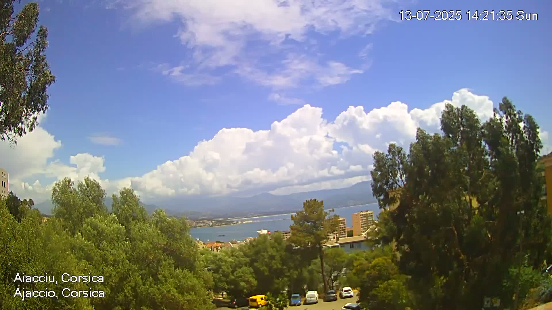 Corsica, Ajaccio City Skyline Live Cam - Ajaccio, Corse-du-Sud, Corse , France