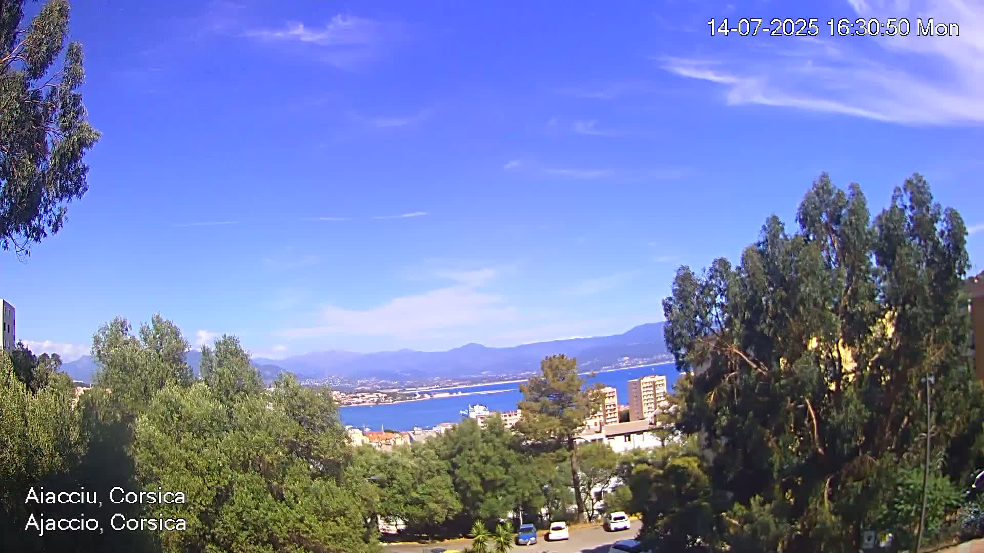Corsica, Ajaccio City Skyline Live Cam - Ajaccio, Corse-du-Sud, Corse , France