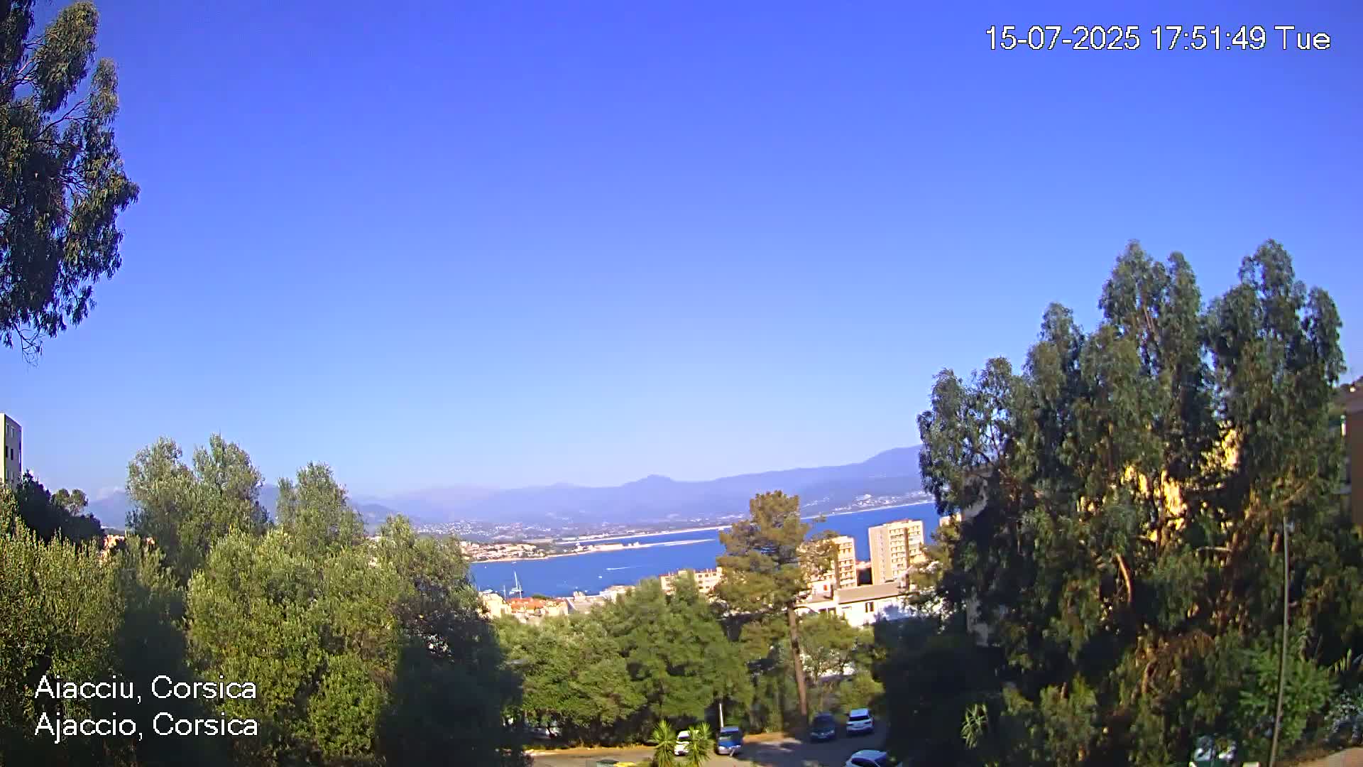 Corsica, Ajaccio City Skyline Live Cam - Ajaccio, Corse-du-Sud, Corse , France