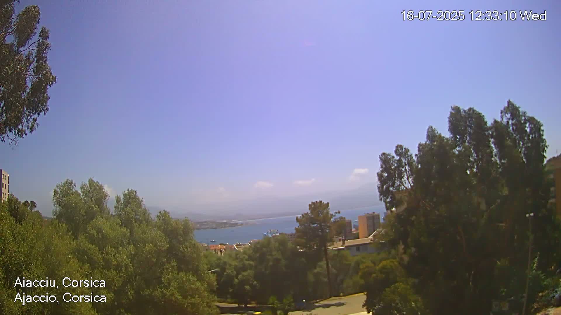 Corsica, Ajaccio City Skyline Live Cam - Ajaccio, Corse-du-Sud, Corse , France